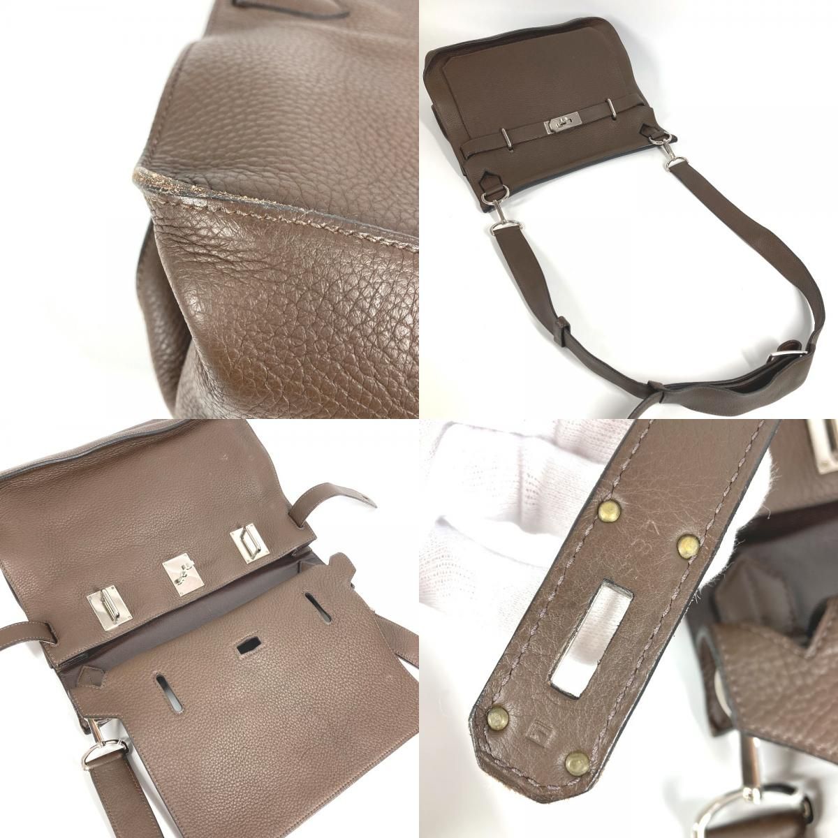 Hermes Shoulder Bag GypsièRe 34 GypsièRe 34 Taurillon Clemence Dark Brown