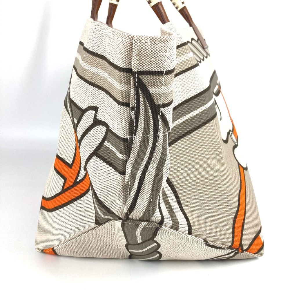 Hermes Shoulder Bag Steeple Large Tote Bag Leather Beige