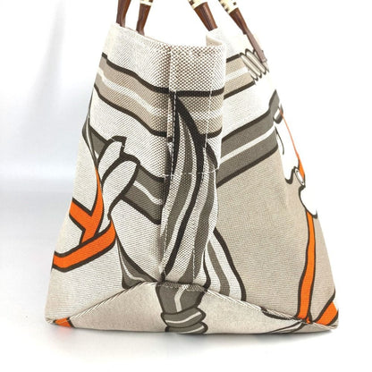 Hermes Shoulder Bag Steeple Large Tote Bag Leather Beige
