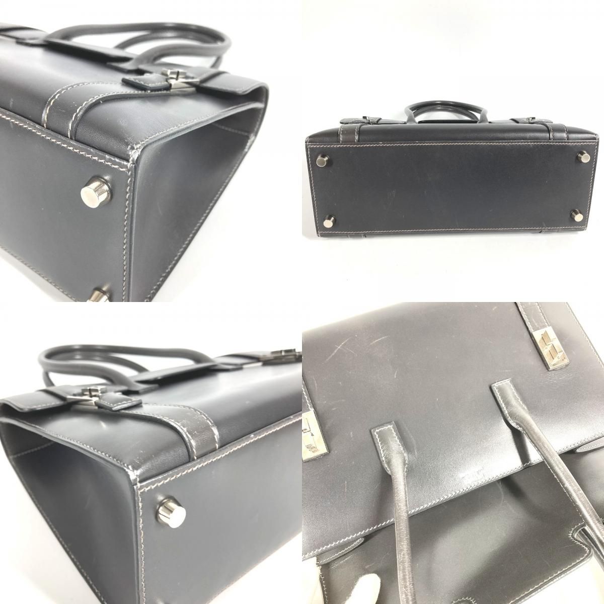 Hermes Handbag Drag 27 Drag 27 Leather Gray