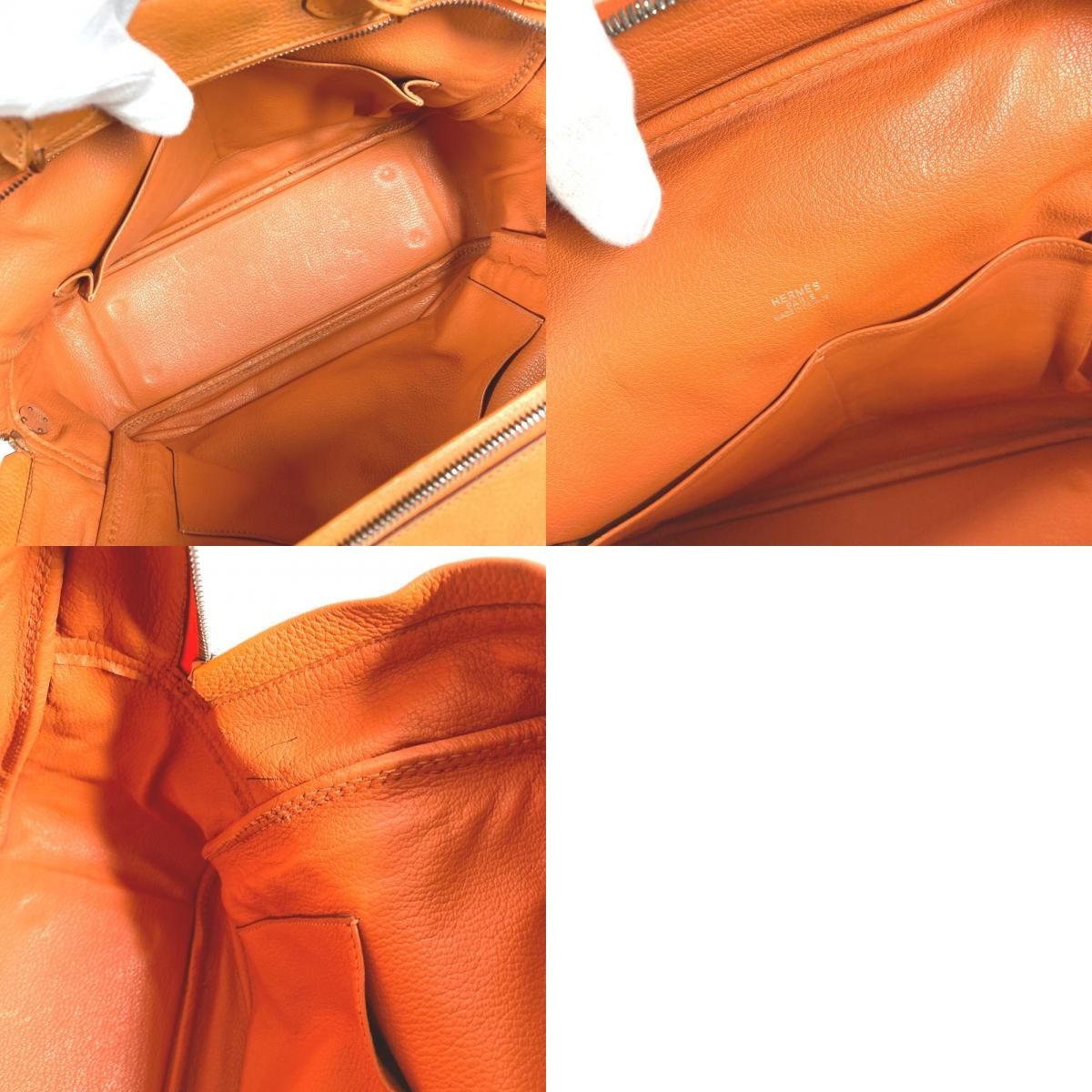 Hermes Handbag Omnibus Mm Omnibus Mm Leather Orange