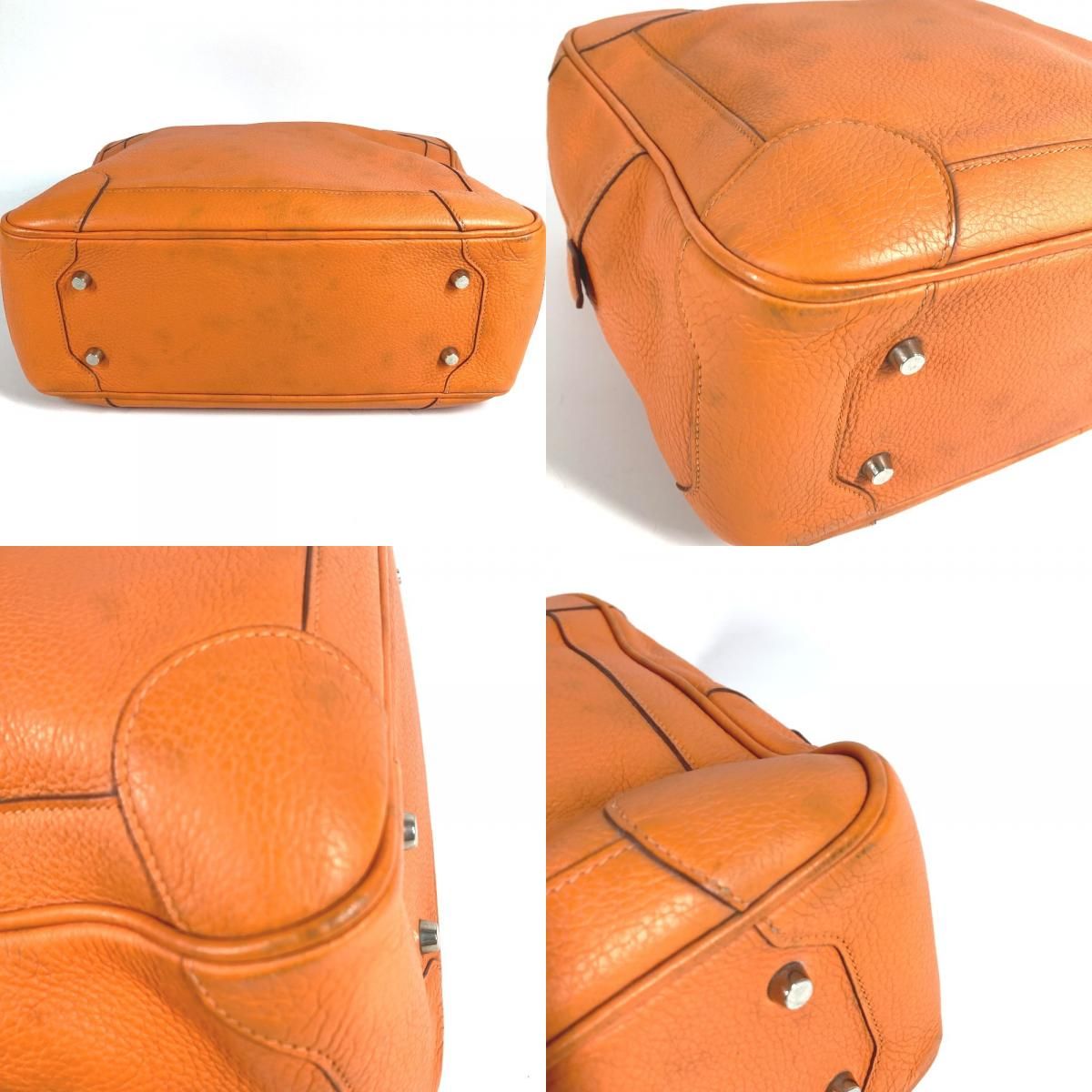 Hermes Handbag Omnibus Mm Omnibus Mm Leather Orange