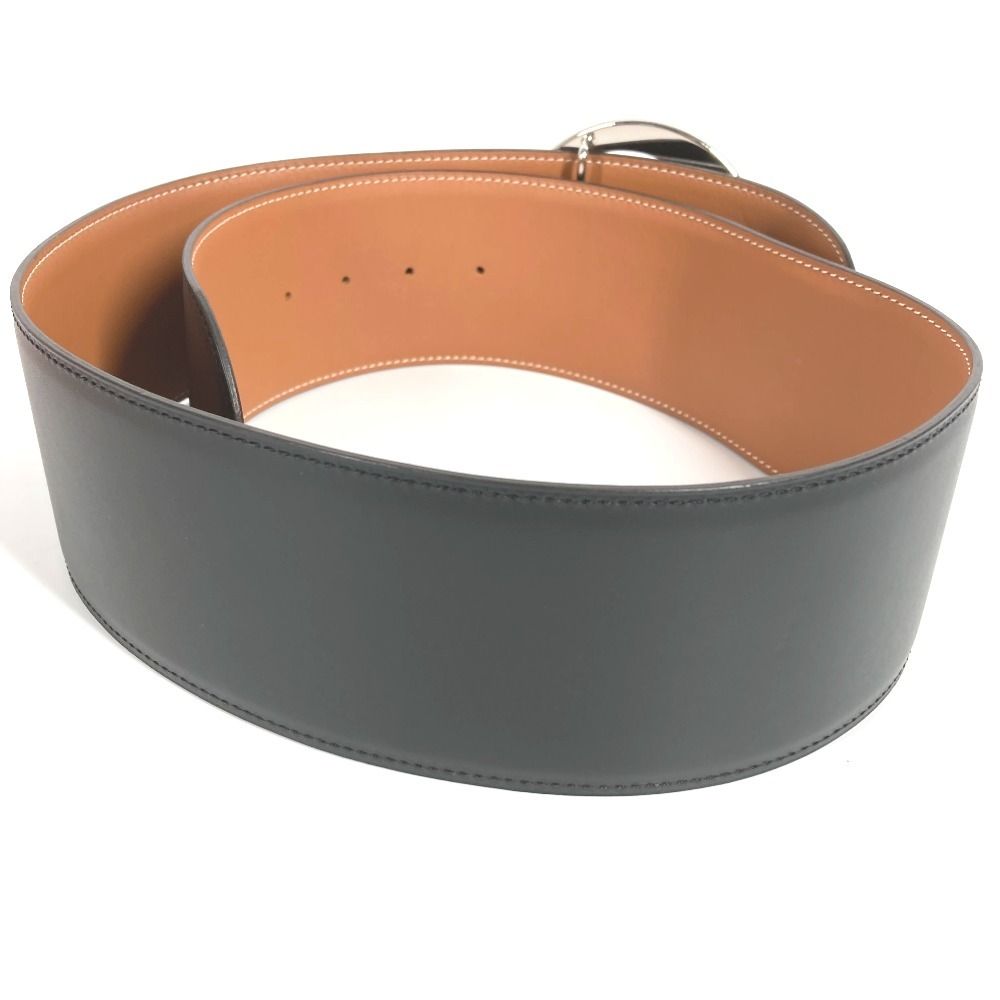 Hermes Belt Thick Belt Leather Black