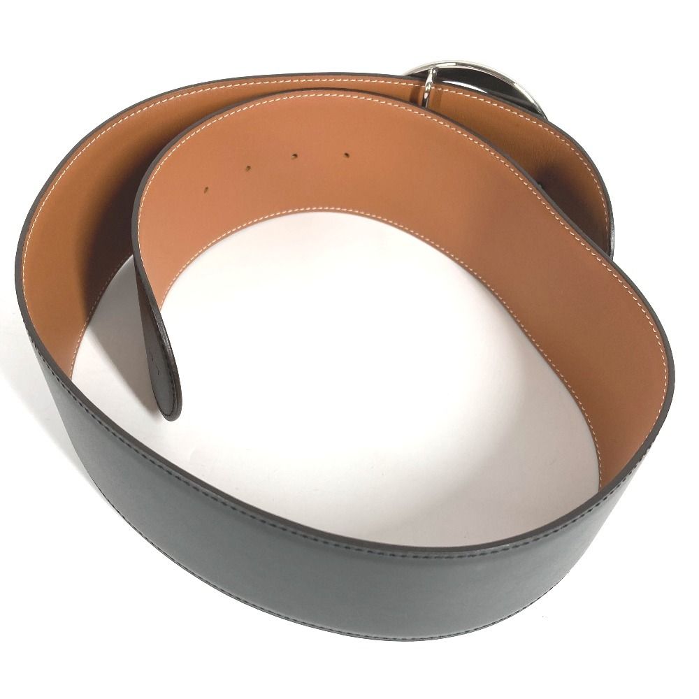 Hermes Belt Thick Belt Leather Black