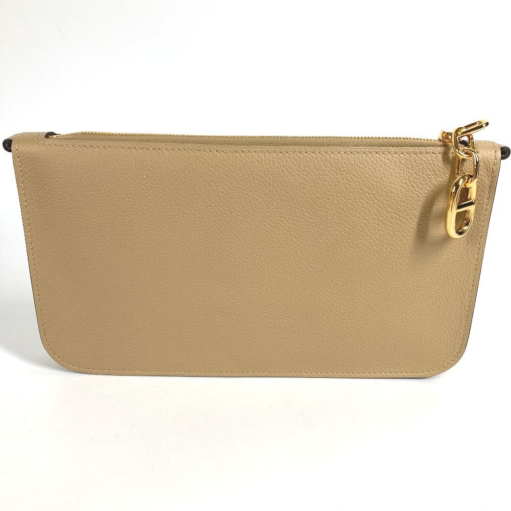 Hermes Shoulder Bag Pouch 《Zip Angor》 to Go Chaine D'Ancre Evercolor Beige