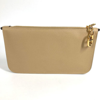 Hermes Shoulder Bag Pouch 《Zip Angor》 to Go Chaine D'Ancre Evercolor Beige