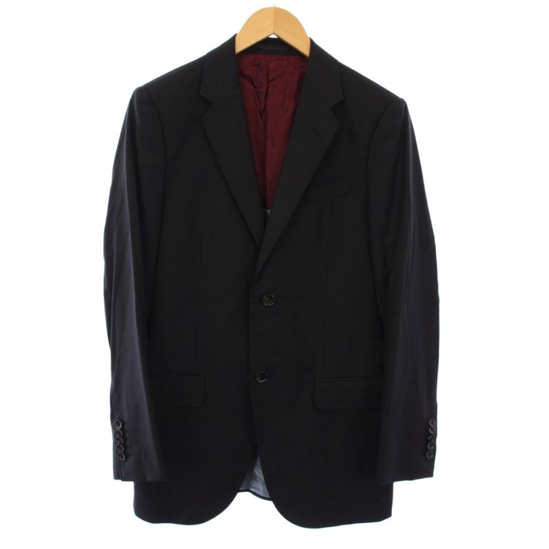 Gucci Single Suit Tailored Jacket Pants Slacks 7-44r Black 406135 KH