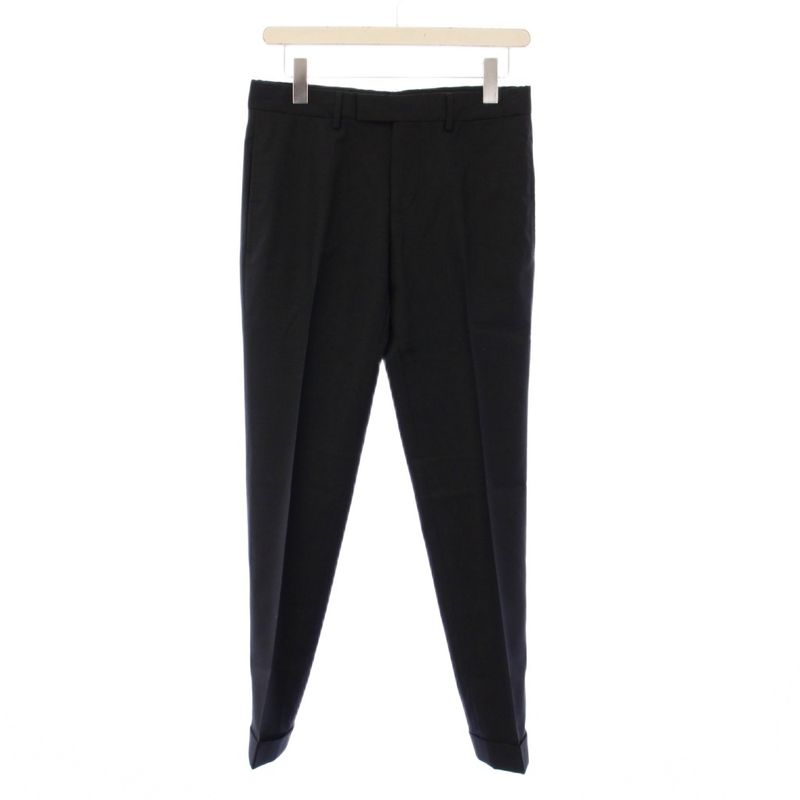 Gucci Single Suit Tailored Jacket Pants Slacks 7-44r Black 406135 KH