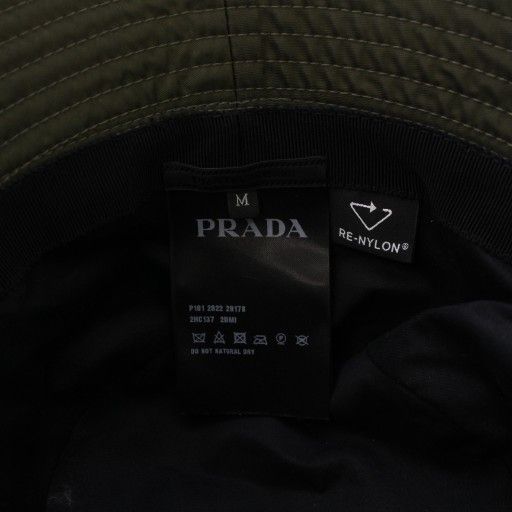 Prada Re-Nylon Triangle Logo Bucket Hat Bucket Hat Logo One Point Nylon M Khaki