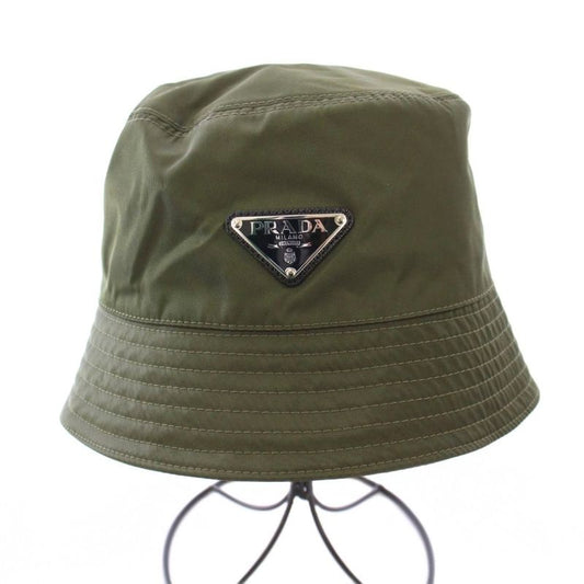 Prada Re-Nylon Triangle Logo Bucket Hat Bucket Hat Logo One Point Nylon M Khaki