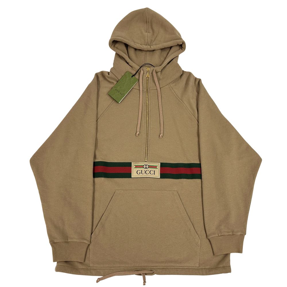 Gucci Hoodie Men'S Brand Sherry Cotton Sweatshirt Brown Multicolor 644656 S