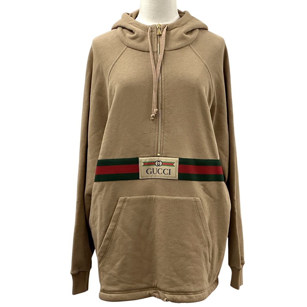 Gucci Hoodie Men'S Brand Sherry Cotton Sweatshirt Brown Multicolor 644656 S