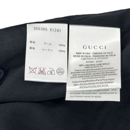 Gucci One Piece Women'S Brand Wool Black 355365 M with Belt Ceremonial
