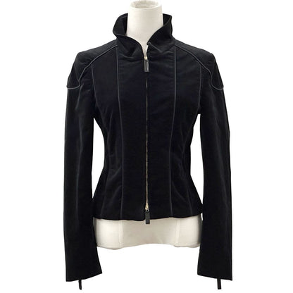 Gucci Jacket Ladies Brand Cotton Suede Blouson Black 165257 S 40 []