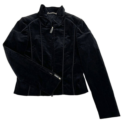 Gucci Jacket Ladies Brand Cotton Suede Blouson Black 165257 S 40 []