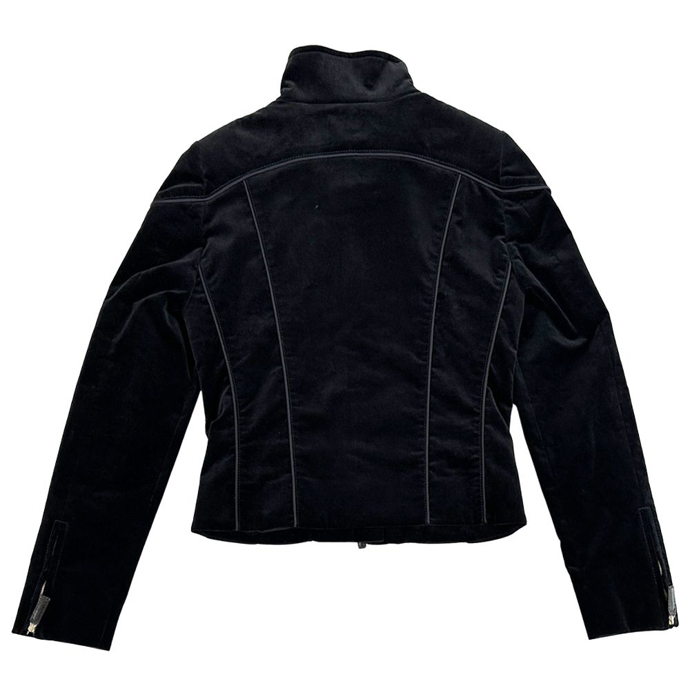 Gucci Jacket Ladies Brand Cotton Suede Blouson Black 165257 S 40 []