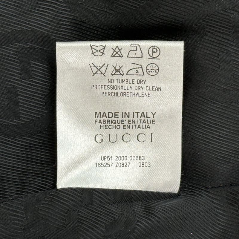 Gucci Jacket Ladies Brand Cotton Suede Blouson Black 165257 S 40 []