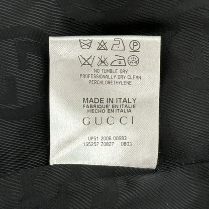 Gucci Jacket Ladies Brand Cotton Suede Blouson Black 165257 S 40 []