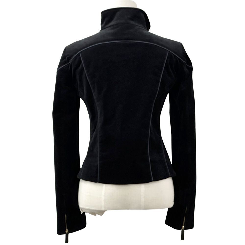 Gucci Jacket Ladies Brand Cotton Suede Blouson Black 165257 S 40 []