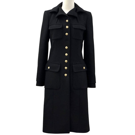 Louis Vuitton Outerwear Women'S Brand Cashmere Long Coat Black 38 Long Coat
