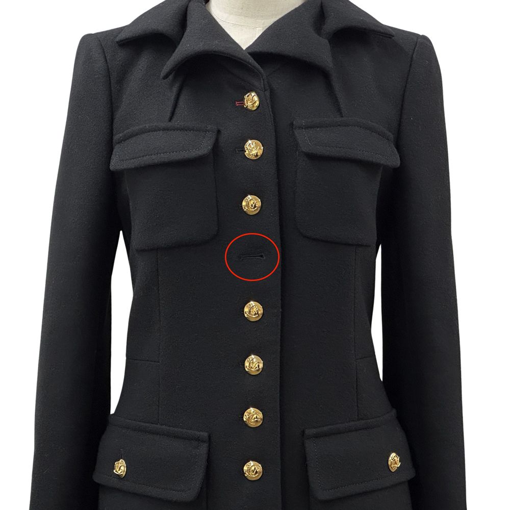 Louis Vuitton Outerwear Women'S Brand Cashmere Long Coat Black 38 Long Coat