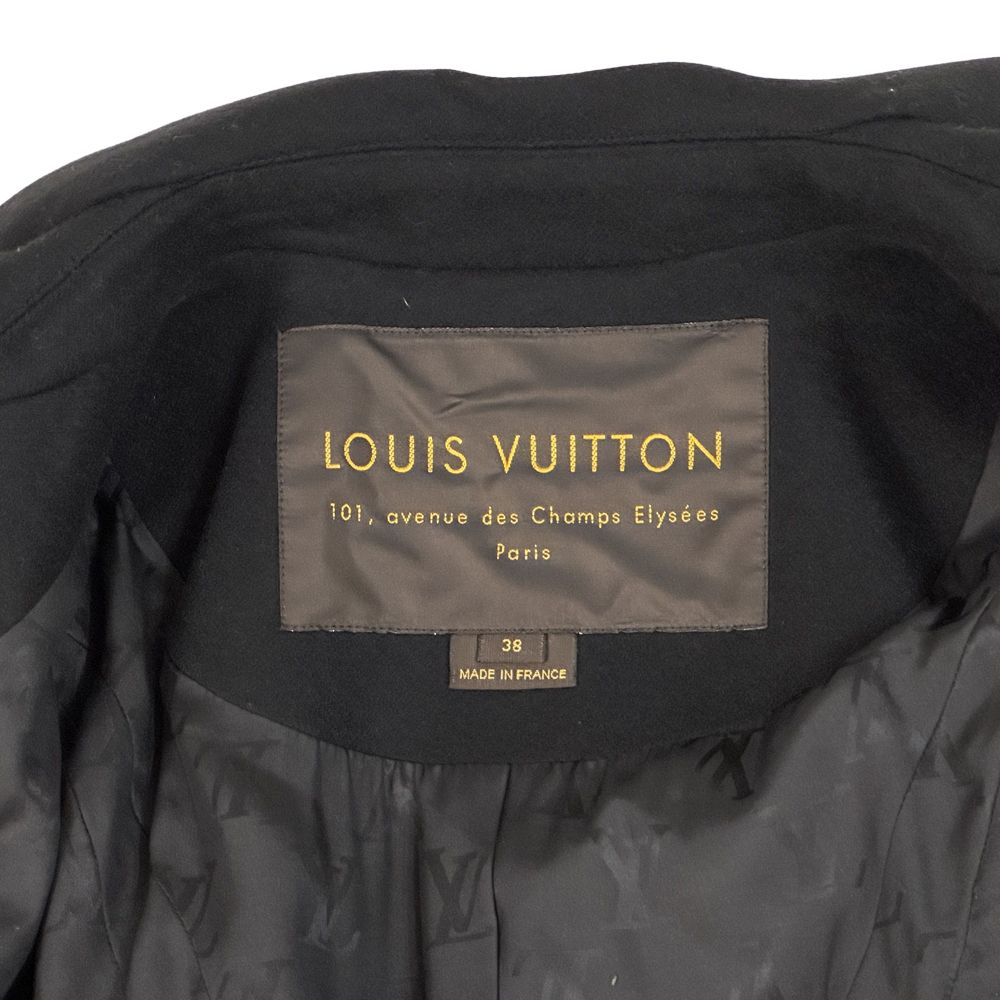 Louis Vuitton Outerwear Women'S Brand Cashmere Long Coat Black 38 Long Coat