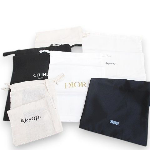 Dior Set of 6 Storage Bag Storage Bag Draw String Different Brand Different Size