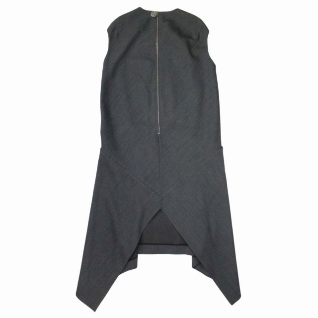 2016 Balenciaga French Sleeve Long Dress Irregular Hem Dress Box Silhouette 34