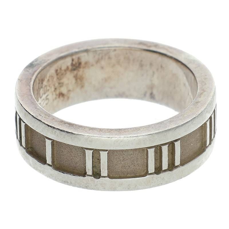 Tiffany Atlas Silver Ring Men's No 7