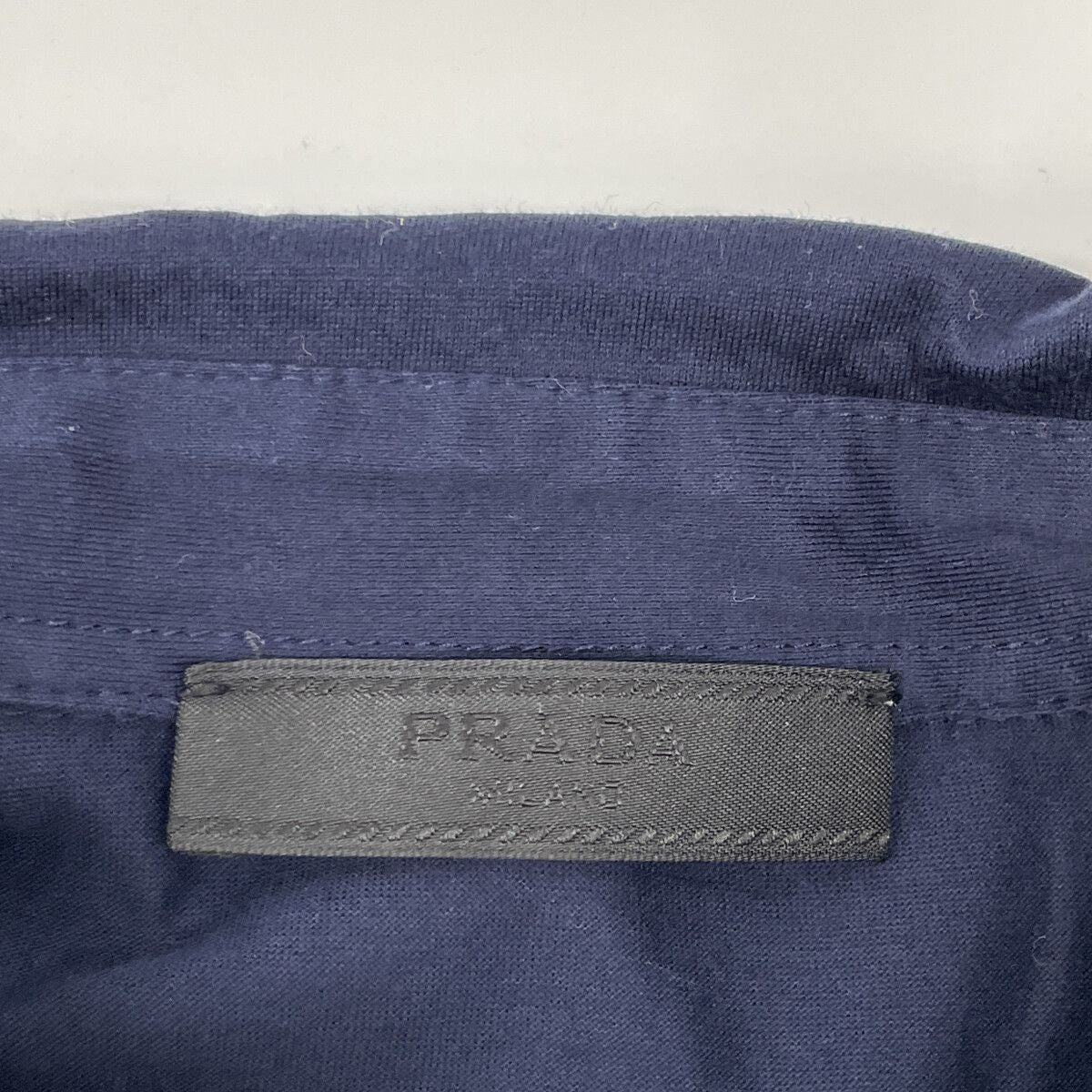 Prada Ujn007 ﾈｲﾋﾞｰ ｺｯﾄﾝ ﾎﾟﾛｼｬﾂ Ⅿ