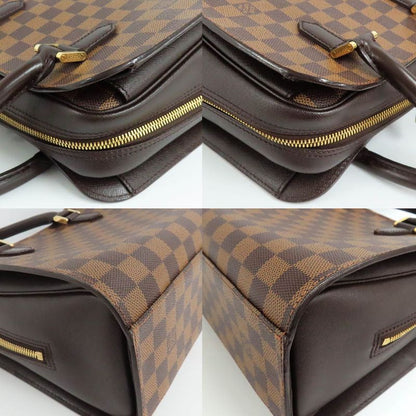 Louis Vuitton Triana N51155 Damier-ebene Handbag Brown Gold Hardware