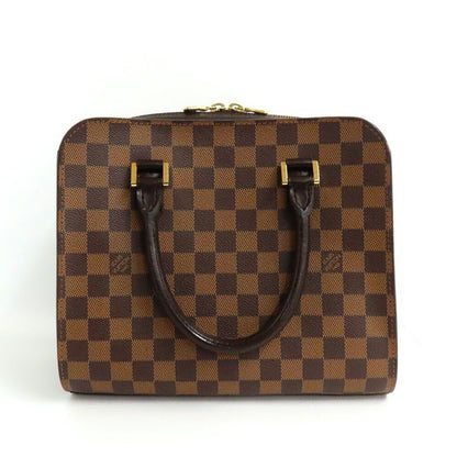 Louis Vuitton Triana N51155 Damier-ebene Handbag Brown Gold Hardware