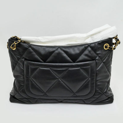 Chanel Shopping Bag As5740 Black Gold Hardware Shiny Lambskin Shoulder