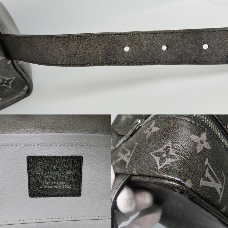 Louis Vuitton Rocca-dop Kit M11670 Brushed-monogram Black Silver-hardwa