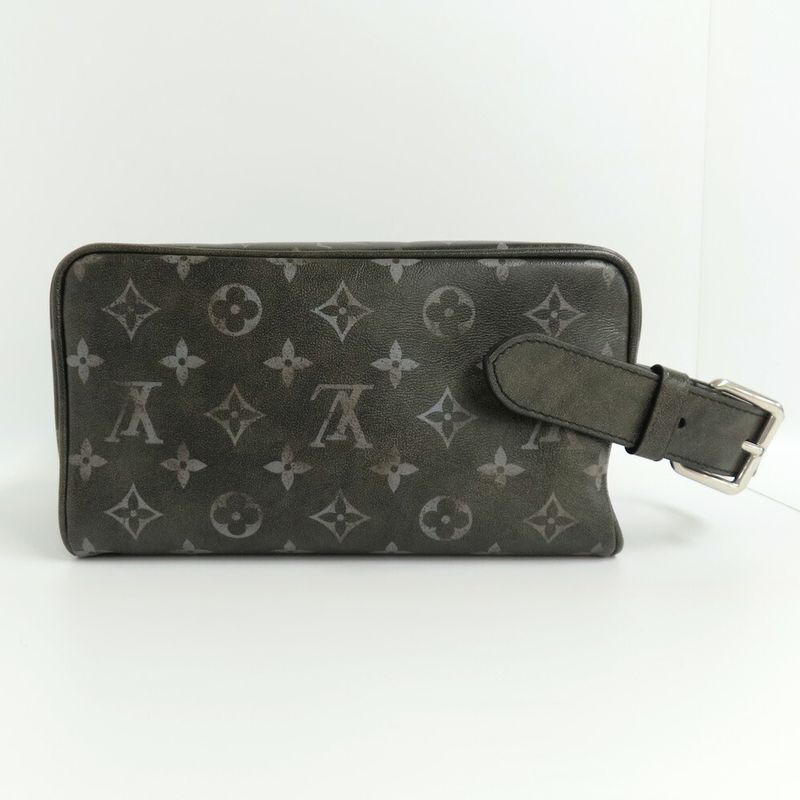 Louis Vuitton Rocca-dop Kit M11670 Brushed-monogram Black Silver-hardwa