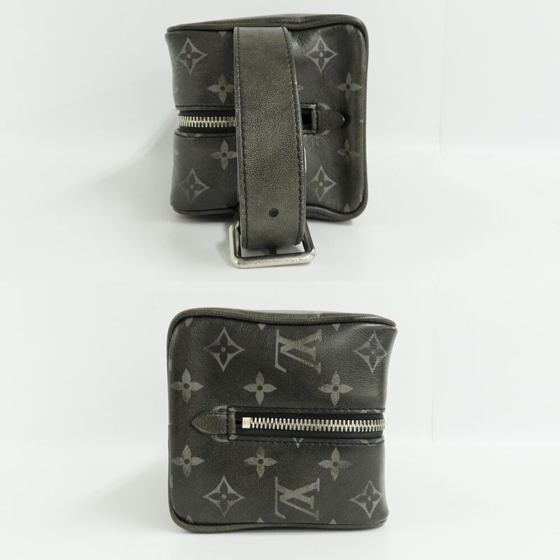 Louis Vuitton Rocca-dop Kit M11670 Brushed-monogram Black Silver-hardwa