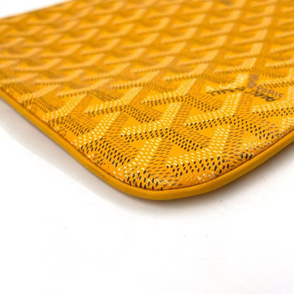 Goyard Senna Clutch MM Leather Yellow X Multicolor Clutch Bag Silver