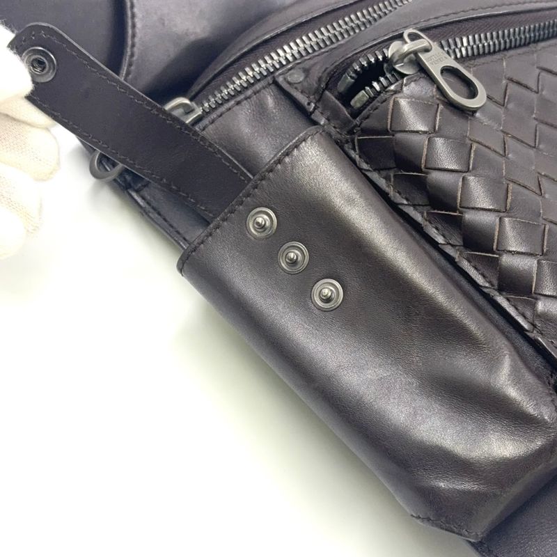 Bottega Veneta Intrecciato Leather Brown Body Bag 121604v46512040