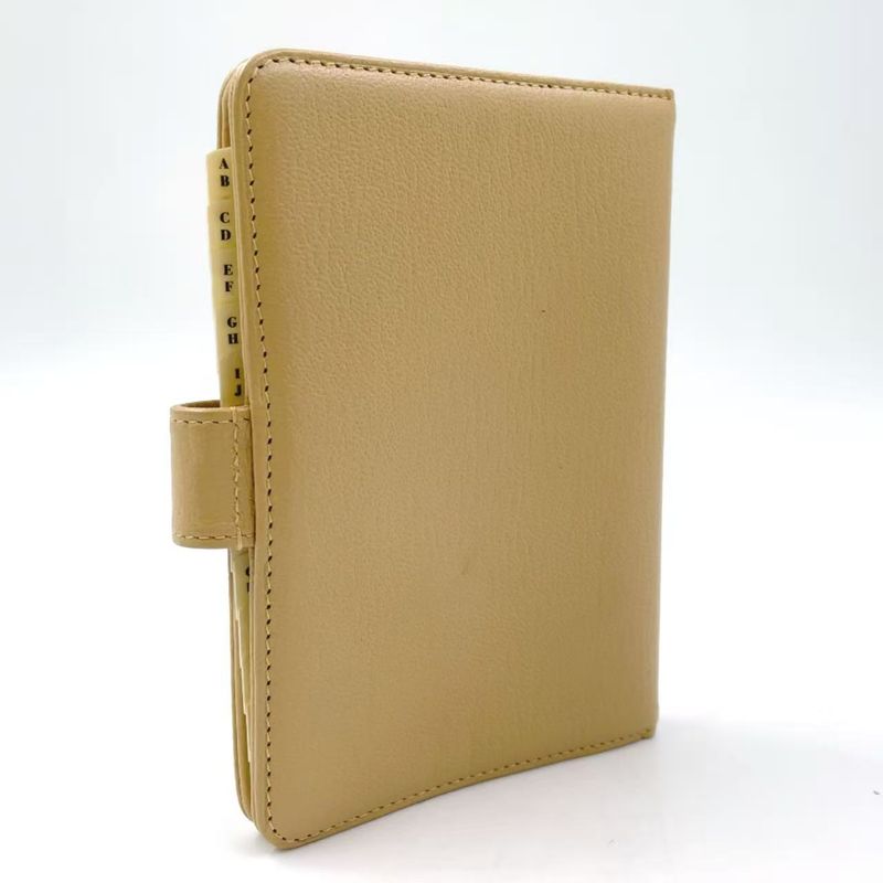 Chanel Leather Serial No 7 Leather Beige Notebook Cabas - Gold