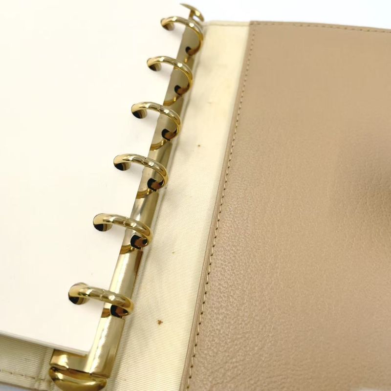 Chanel Leather Serial No 7 Leather Beige Notebook Cabas - Gold