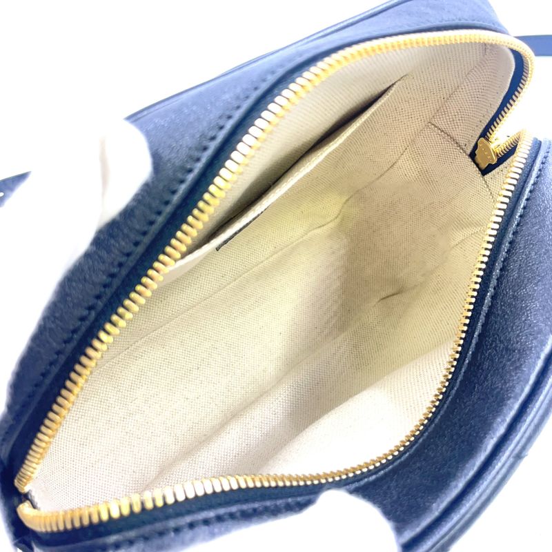 Gucci Blondi Leather Black Shoulder Bag Gold 742360