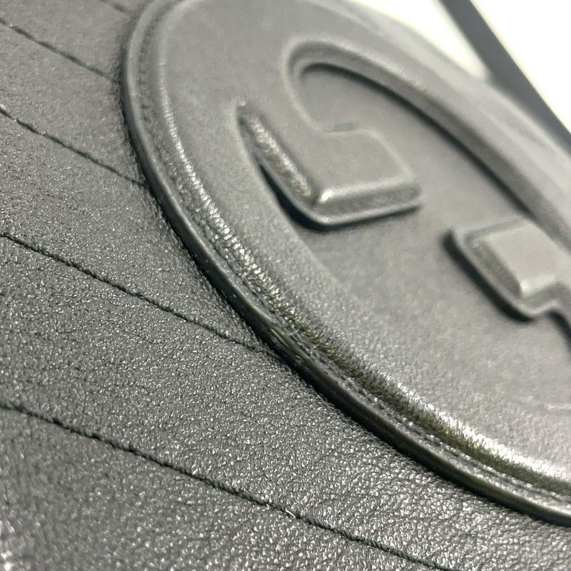 Gucci Blondi Leather Black Shoulder Bag Gold 742360