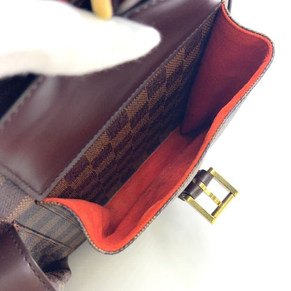 Louis Vuitton Uzès Damier Ebene Damier Ebene Leather × PVC Brown Tote Bag Gold