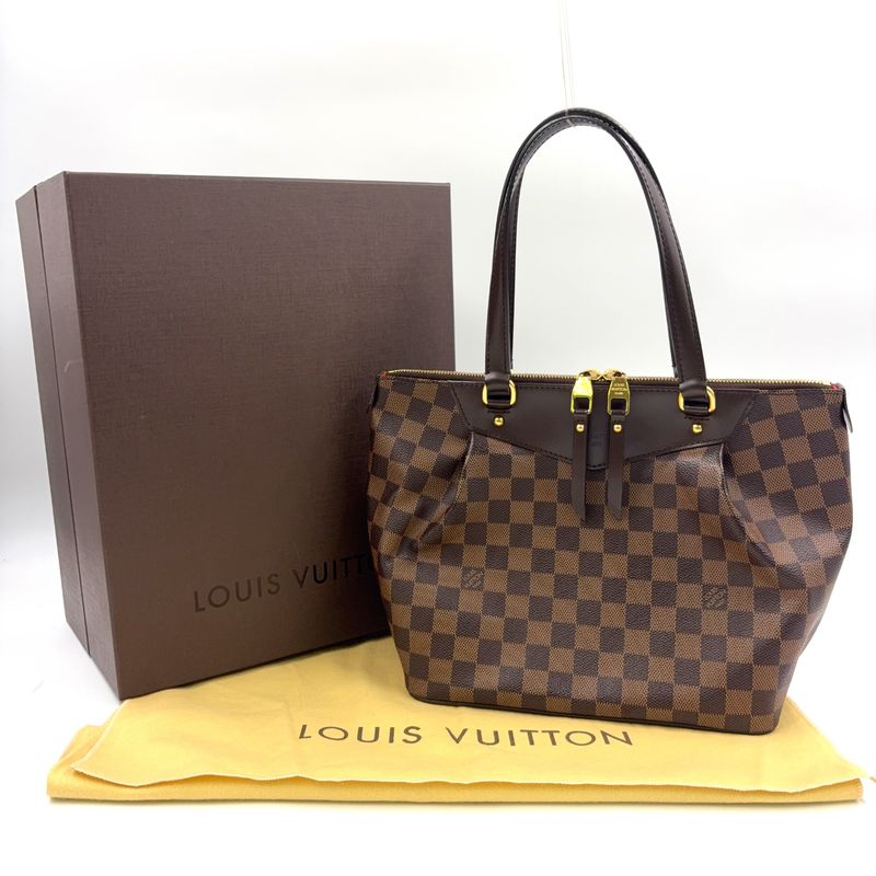 Louis Vuitton Westminster PM Damier Ebene Damier Ebene Leather × PVC Brown Tote