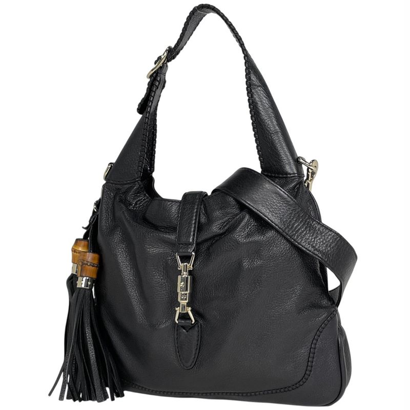 Gucci New Jackie Line Handbag 2WAY Shoulder Bag Bamboo Fringe Handbag Leather