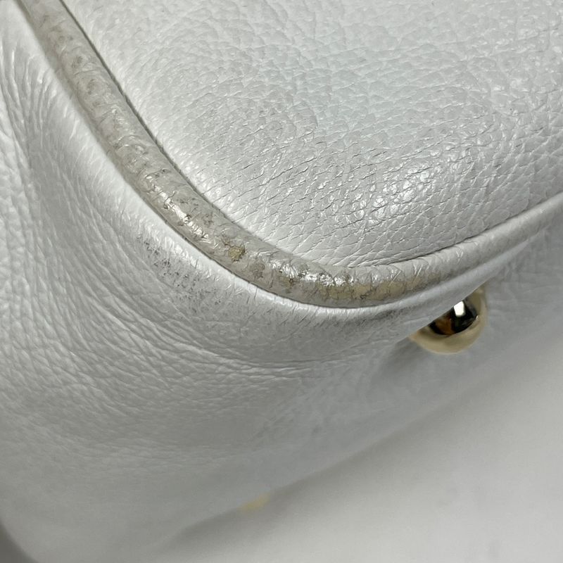Gucci Logo Shoulder Bag Sherry Line Web Shoulder Bag Leather White 152462 Women