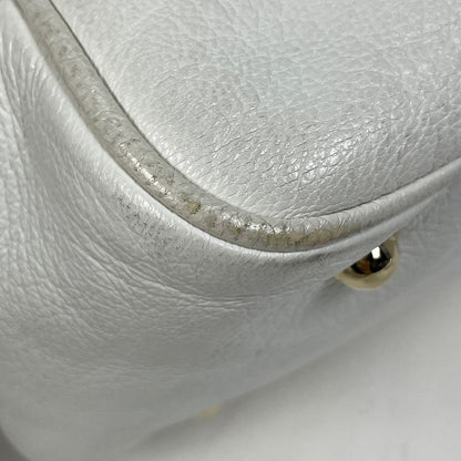 Gucci Logo Shoulder Bag Sherry Line Web Shoulder Bag Leather White 152462 Women