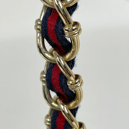 Gucci Logo Shoulder Bag Sherry Line Web Shoulder Bag Leather White 152462 Women