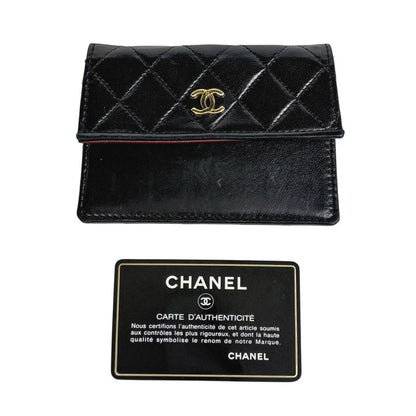 Chanel Logo Chain Shoulder Bag Single Flap 2.55 Shoulder Bag Leather Black Women