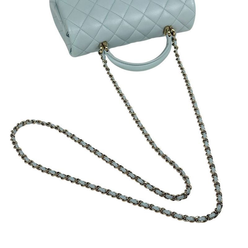 Chanel Coco Mark Top Handle Chain Shoulder Bag Matelasse Handbag Shoulder Bag